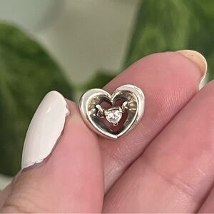Pandora Radiant Heart & Floating Stone Charm, Hard to Find